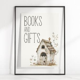 Affiche Panneau de livres et cadeaux pour Baby Shower Litt