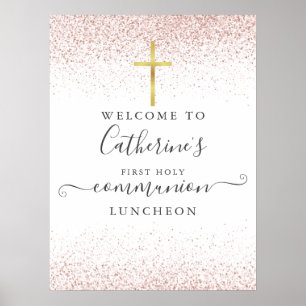Affiche Panneau de Luncheon Communion Solennelle Paillette