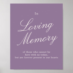 Affiche Panneau de mariage à la mémoire en calligraphie ma