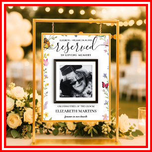 Affiche Panneau de mariage à siège réservé Floral Boho pou