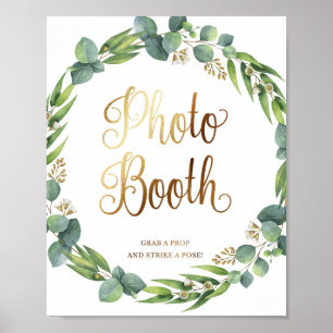 Affiche Panneau de mariage au eucalyptus pour photobooth