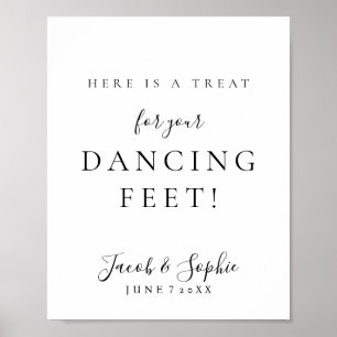 Affiche Panneau de mariage aux pieds de danse modernes