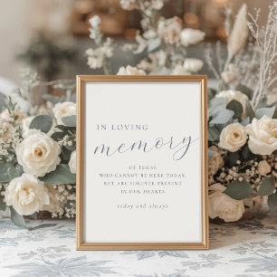 Affiche Panneau de mariage Bleu Poussiéreux Douce En Souve