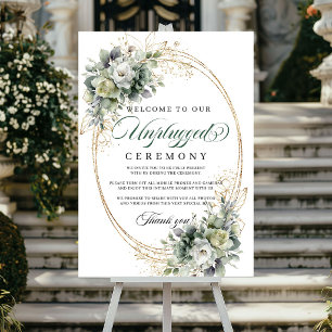 Affiche Panneau de mariage Bohemian Eucalyptus Unplugged O