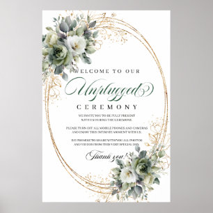 Affiche Panneau de mariage Bohemian Eucalyptus Unplugged O