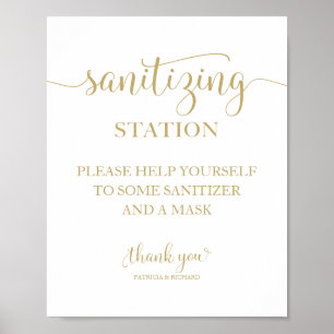 Affiche Panneau de mariage calligraphié chic Station de dé