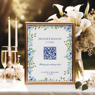 Affiche Panneau de mariage Code QR Cadeau de Lune de Miel