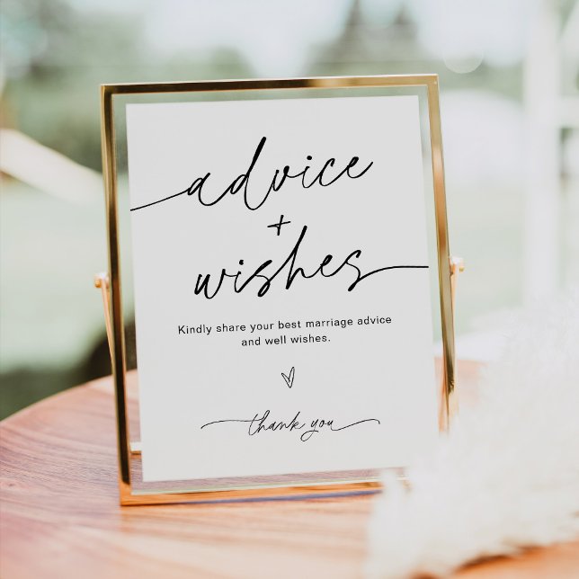 Affiche Panneau de mariage Conseils et Vœux EVERLEIGH (Créateur téléchargé)