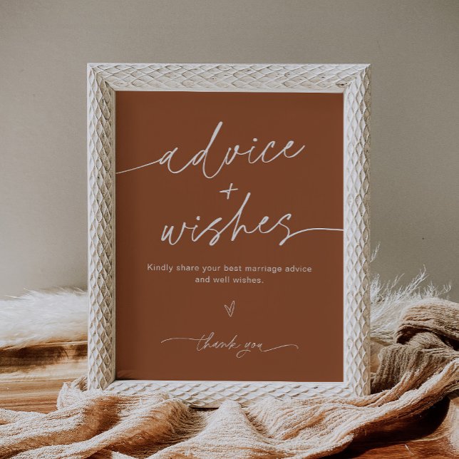 Affiche Panneau de mariage Conseils et Vœux SIENNA (Créateur téléchargé)
