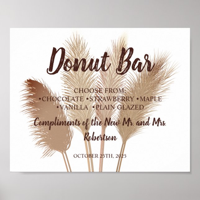 Affiche Panneau de mariage de salle de douche de mariage d (Devant)