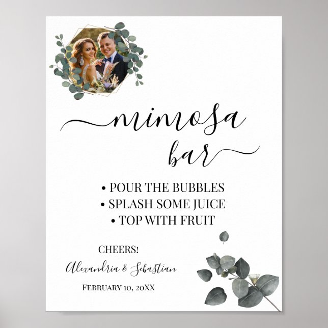 Affiche Panneau de Mariage de Salon de Mimosa de Verdure d (Devant)