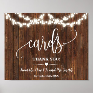 Affiche Panneau de mariage de Shower Mariage occidental Ca