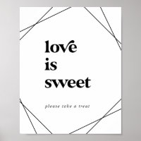 Panneau de mariage doux d'amour géométrique modern