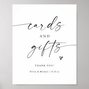 Affiche Panneau de mariage écriture manuscrite moderne Car