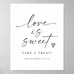 Affiche Panneau de mariage écriture manuscrite moderne Lov