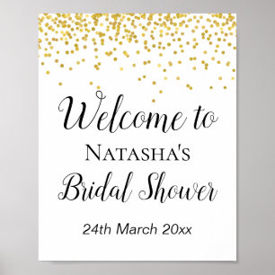 Affiche Panneau de Mariage en Or - Panneau de Baby Shower