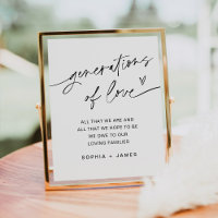 Panneau de mariage EVERLEIGH Générations d'Amour