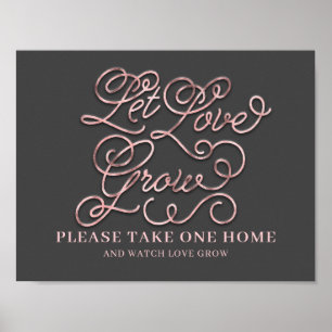 Affiche Panneau de mariage Faisons grandir l'amour