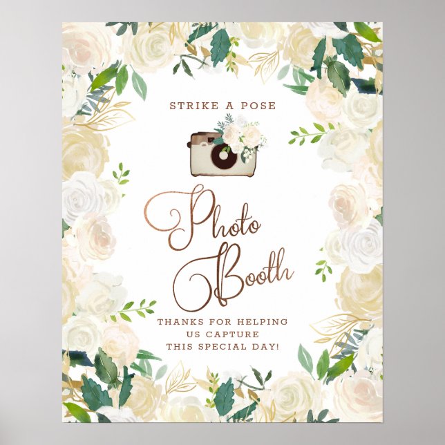 Affiche Panneau de mariage Farmhouse Fresh Rustic Photoboo (Devant)