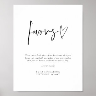 Affiche Panneau de mariage imprimable à script minimaliste