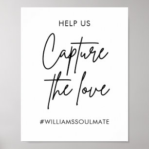 Affiche Panneau de mariage imprimable Capturez l'amour Has