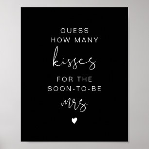 Affiche Panneau de mariage JOVI Black Edgy Devinez combien