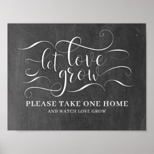 Affiche Panneau de mariage 'Laissez l'amour grandir'
