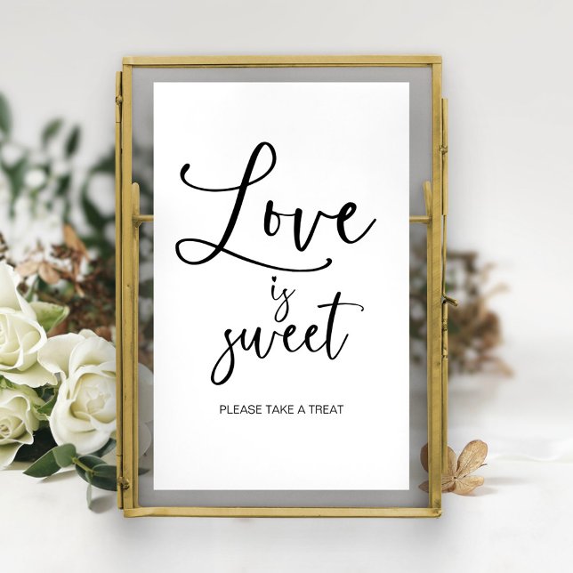Affiche Panneau de Mariage 'L'amour est doux' pour une Bab (Créateur téléchargé)