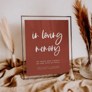 Affiche Panneau de mariage moderne en brique brûlée en sou