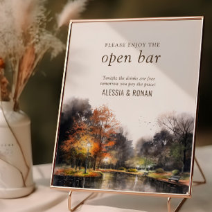 Affiche Panneau de mariage Open Bar numérique ou imprimé
