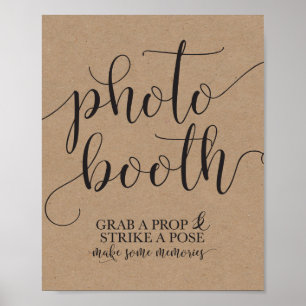 Affiche Panneau de mariage Photobooth - Prenez un accessoi