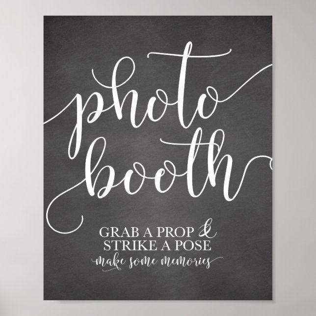 Affiche Panneau de Mariage Photobooth - Prenez un Accessoi (Devant)