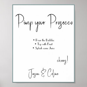 Affiche Panneau de mariage Pimp your Prosecco