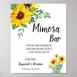 Affiche Panneau de mariage pour la douche de mariée au bar