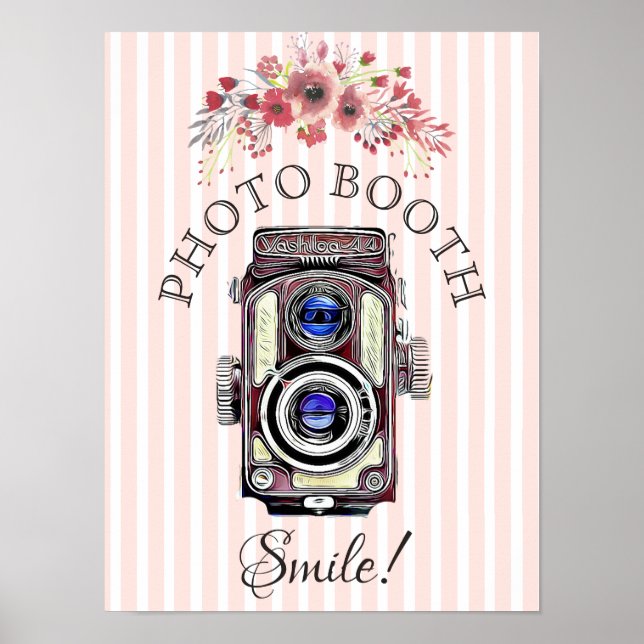 Affiche Panneau de mariage pour Photobooth, appareil photo (Devant)