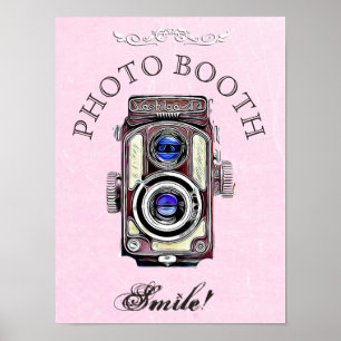 Affiche Panneau de mariage pour Photomaton, Appareil photo