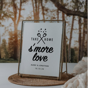 Affiche Panneau de mariage 'S'more Love'