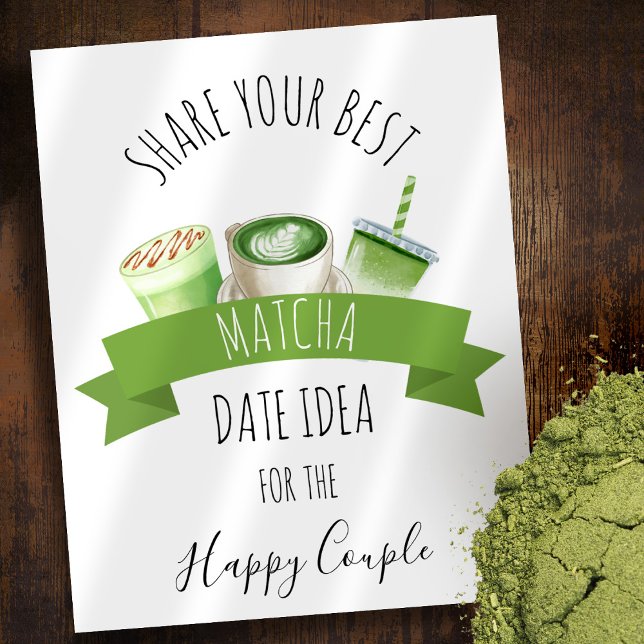 Affiche Panneau de mariage thé matcha (Créateur téléchargé)