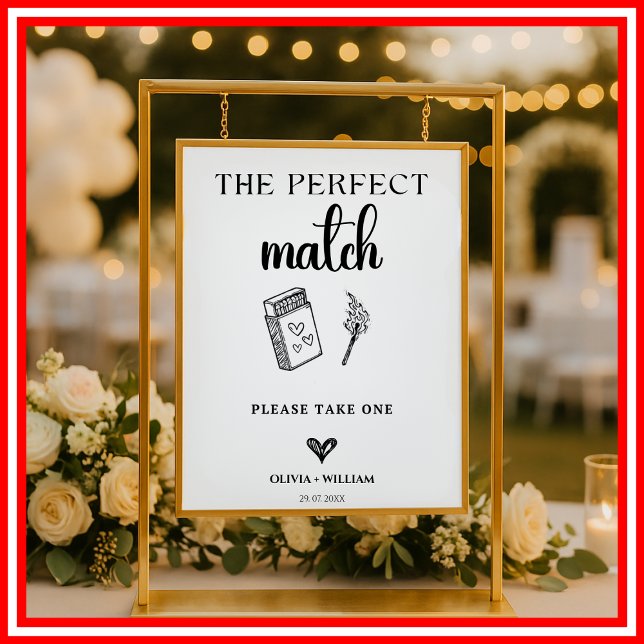 Affiche Panneau de mariage The Perfect Match (Créateur téléchargé)