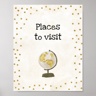 Affiche Panneau de Mariage Thématique Voyage