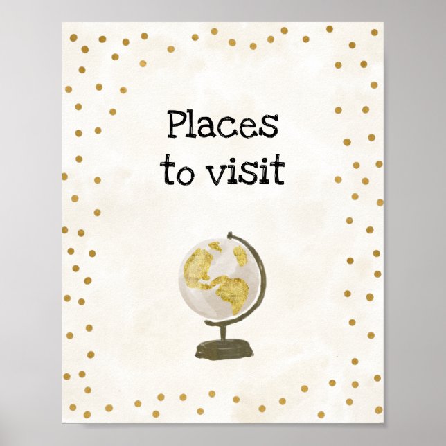 Affiche Panneau de Mariage Thématique Voyage (Devant)