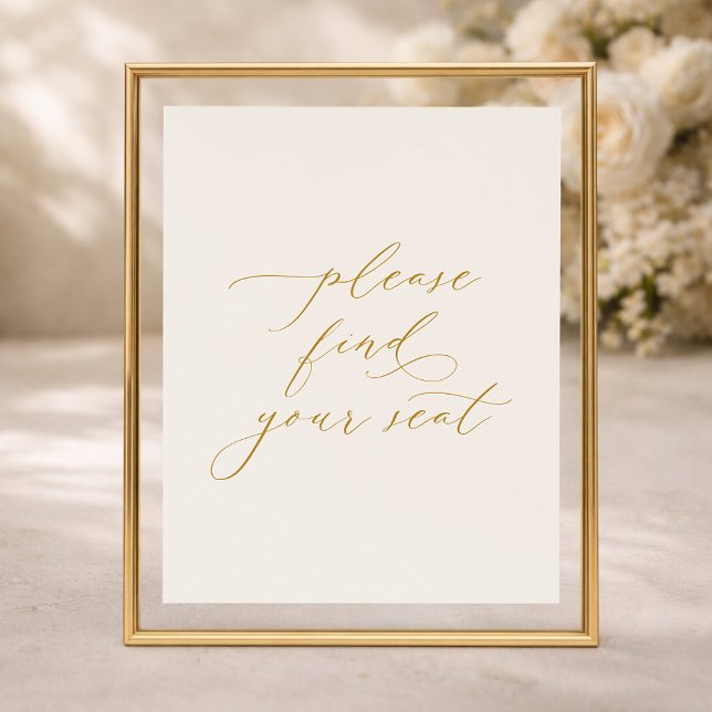 Affiche Panneau de mariage 'Trouvez votre siège' (Créateur téléchargé)