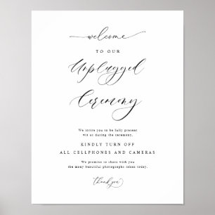 Affiche Panneau de mariage vertical élégant pour cérémonie