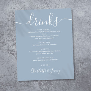 Affiche Panneau de menu de boissons à écriture Signature B