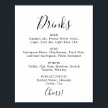 Affiche Panneau de menu minimaliste Mariage Boissons<br><div class="desc">Cette affiche minimaliste de la carte des boissons mariage est parfaite pour un mariage simple. Le design romantique moderne présente une typographie classique en noir et blanc associée à une calligraphie rustique mais élégante avec un style vintage lettré à la main. Personnalisable dans n'importe quelle couleur. Gardez le design simple...</div>