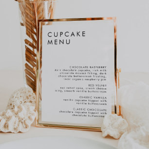 Affiche Panneau de menu minimaliste Mariage de dessert