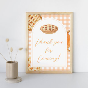 Affiche Panneau de Merci de Baby shower à tarte Little Cut