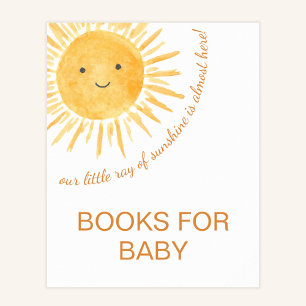 Affiche Panneau de Naissance Bébé Livres Pour Bébé Sunshin