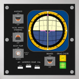Affiche Panneau de navigation de la navette spatiale