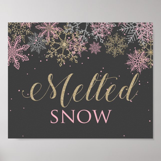 Affiche Panneau de neige fondue Winter Wonderland (Devant)